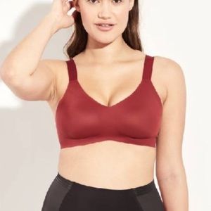 Knix Luxe V-Neck Red Bra size 8